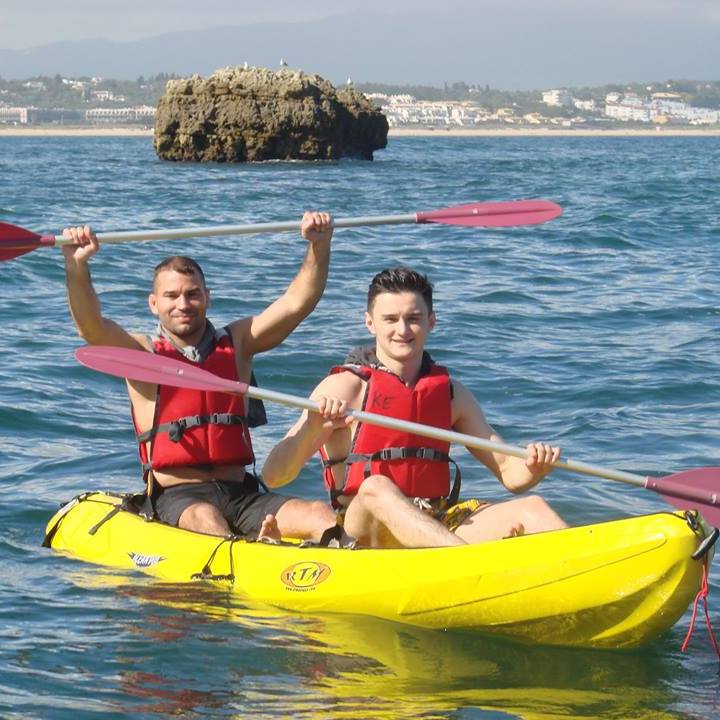 two guys showing the rows