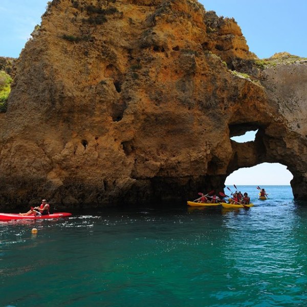 people kayaking in Algarve