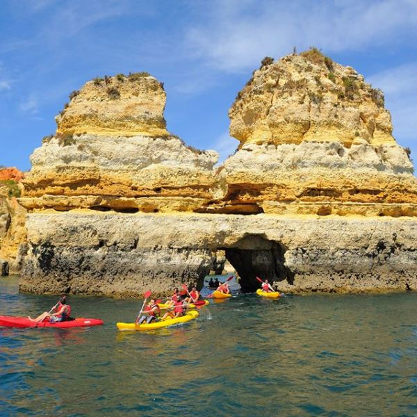 famous rock cave in Algarve